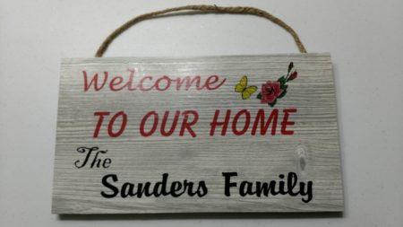 Family welcome sign